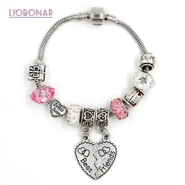 

new arrival friends bracelet european beaded bracelet for friends gift jewelry bijoux pulsera, Golden;silver