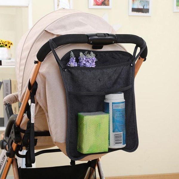 

stroller parts & accessories born baby hanging bag pram pushchair mesh diaper bottle storage organizer 34cm x 30cm