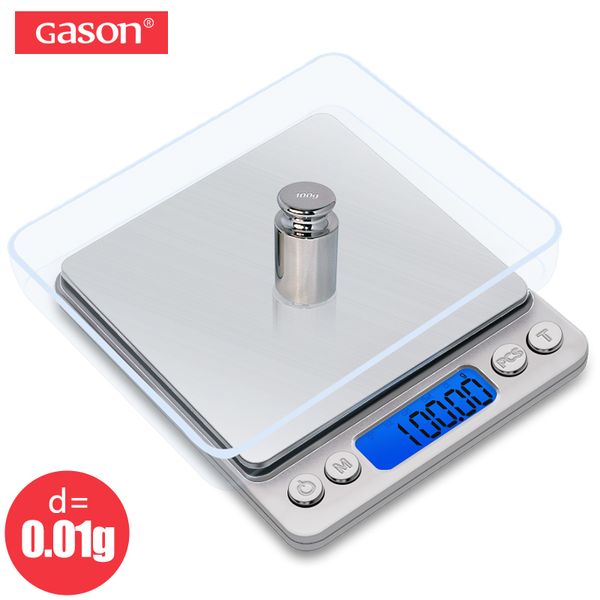 Gason Z1s Digital Bolso Escala Mini Cozinha Aço Inoxidável Precisão Jóias Equilíbrio Equilíbrio Grams Gold Grams (500gx0.01g) Y200328