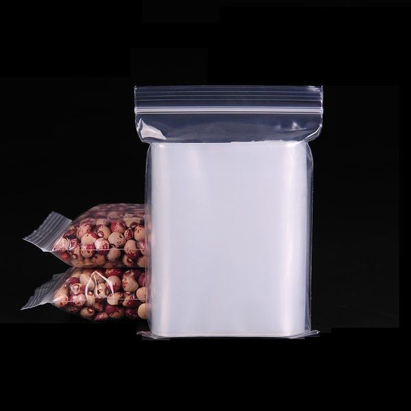 

0.12mm grip transparent plastic packaging bags pe grade candy baking self sealing storage package