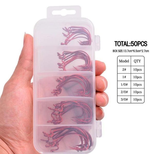

50pcs/box offset fishing hook jig head wide crank fishhook for soft worm lure barbed carp fishing hooks #3/0 #2/0 #1 sqcxxx