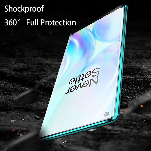 

magnetic case for oneplus 8 pro case dual sided tempered glass clear cover for oneplus one plus 7 pro case wmtyos