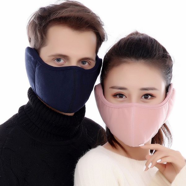 

winter warm pure cotton face masks fashion with ear muffs dustproof cold thicken outdoor cycling riding mask dhl ing