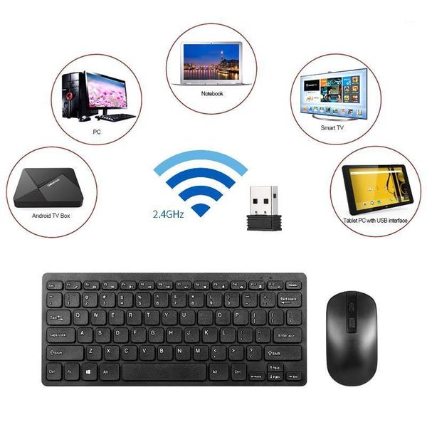 

km901 keyboard mouse combo 2.4g wireless 78 key mini keyboard and mouse set portable office combo1