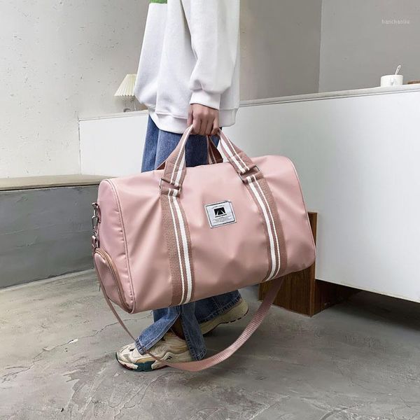 

outdoor bags women wet dry gym bag yoga fitness sports with shoe position swimming training shoulder blosa weekend travel duffle hanadbag1