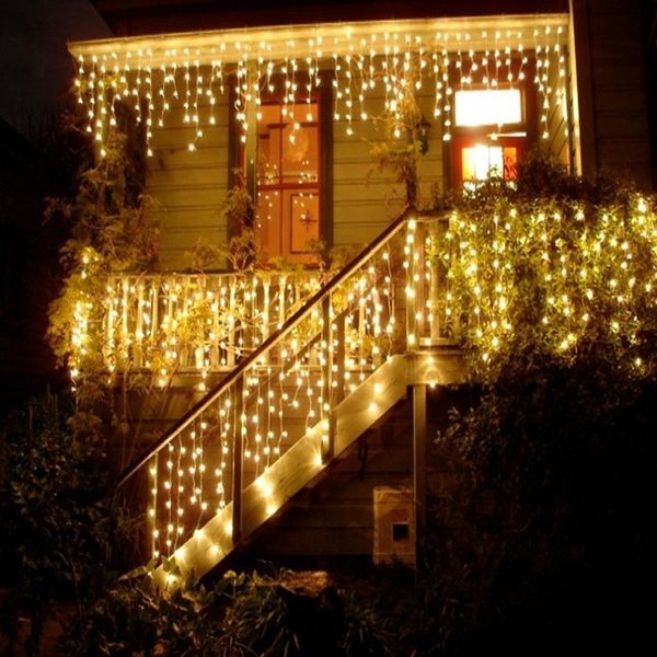 

подключаемой ой гирлянда занавес сосулька гирлянды fairy рождественских огни лампа сосулька свет сад свадьба украшение yxlujr