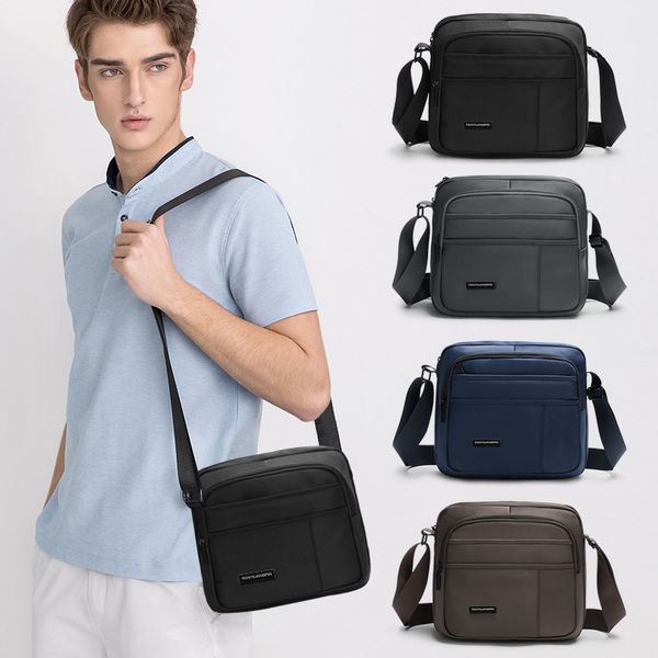 

2020 new fashion trend men's shoulder diagonal bag multi-function cross bag bag male custom wholesale