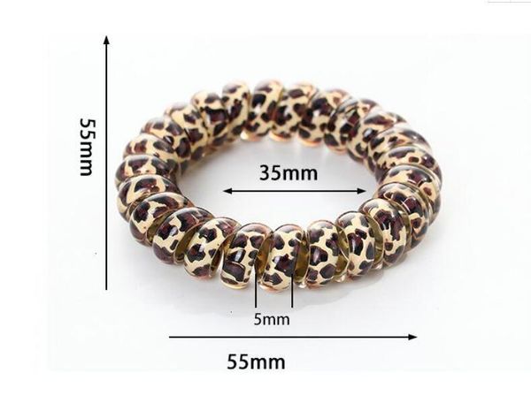 

factory9b8ewomen girl telephone wire cord gum coil ties girls elastic hair bands ring rope leopard print bracelet st