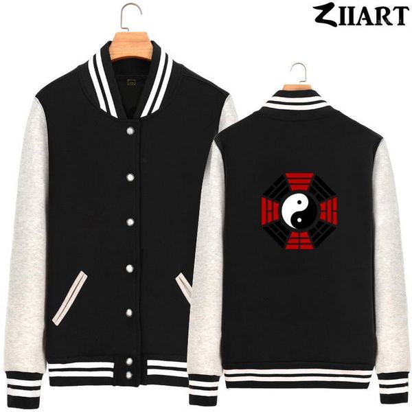 

tai chi ba gua cat yin yang tai ji quan internal chinese martial art girls woman full zip autumn fleece baseball jackets ziiart1, Black;brown