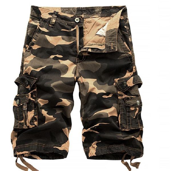 

summer casual outdoor camouflage baggy fifth trousers cotton short comfortable men cargo shorts, White;black