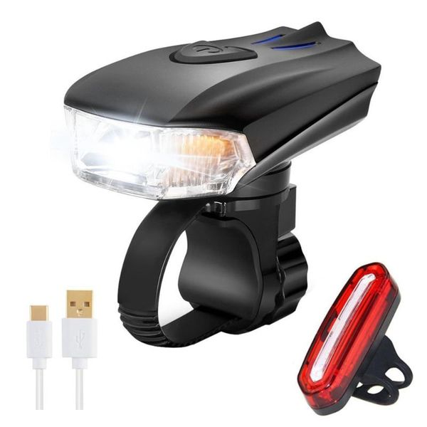 

bike lights 2pcs usb rechargeable light set easy installation front headlight and tail back kit