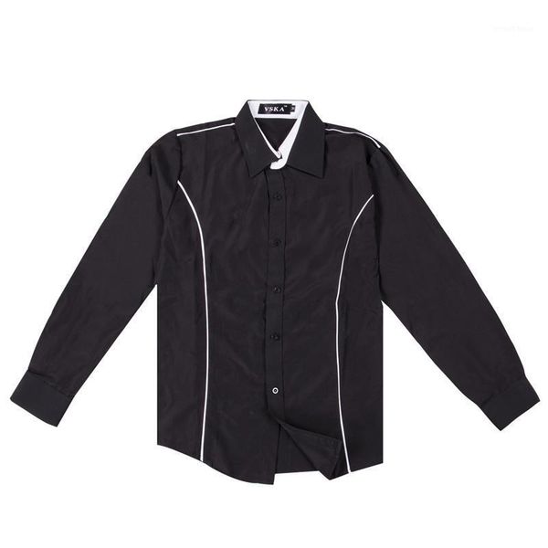 

mens' shirts new black white color casual wear fashion buttons turn-down collar slim shirt male spring sumer autumn shirt1, White;black