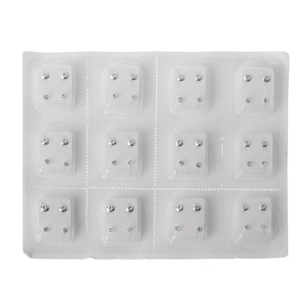 

12 pairs mini cz crystals ear studs piercing earrings set hypoallergenic jewelry n58f, Golden;silver