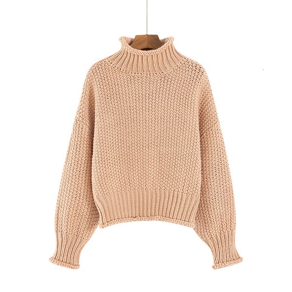 

2021 new winter women solid turtleneck sweater loose casual oversized pullovers basic coarse female jumper christmas pulll gl7o, White;black