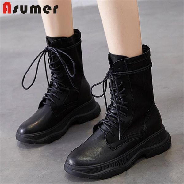 

boots asumer 2021 arrive genuine leather +mesh summer woman flat casual shoes comfortable fashion ankle women, Black