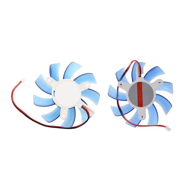 

2pcs 12vdc blue plastic vga video card cooling fan cooler for computer - 75mm & 8cm