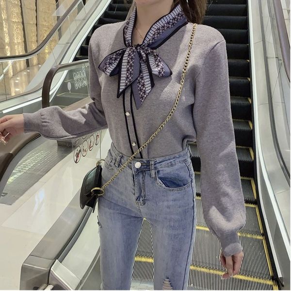 

net red autumn winter women's t-shirt loose sweaterbutterfly sweaterlong sleeve slim commuter bow jacket sweater qt3js, White;black