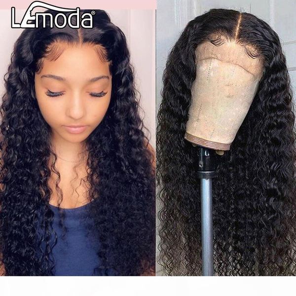 

lemoda lace closure wig brazilian deep wave wig 4x4 human hair wigs for black women pre plucked lace front wig