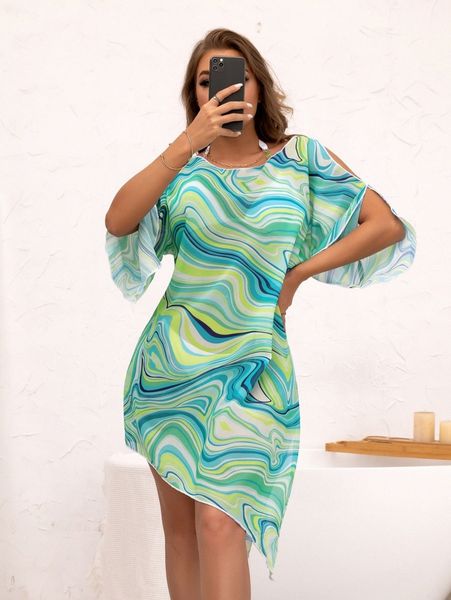 

abstract fluid pattern cover up u1so#, White;black