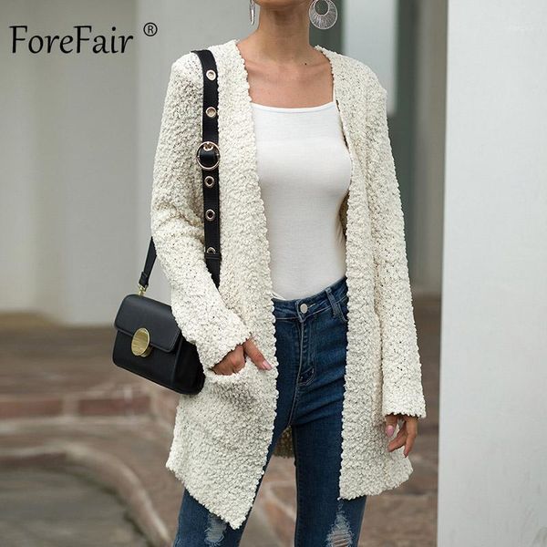 

forefair popcorn casual long cardigan women autumn coat fashion female slim black khaki white solid knitted cardigan1