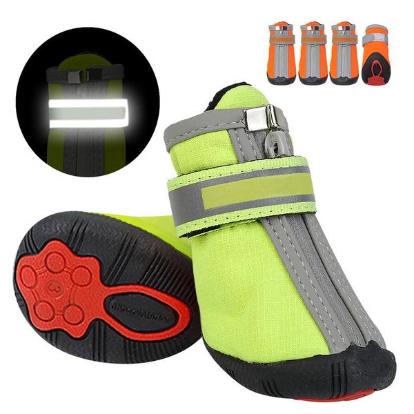 

winter dog shoes warm small big dogs shoes socks waterproof reflective dog boots paw protector non slip rain snow pet wmtote