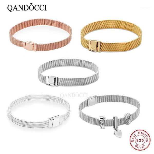 

link, chain qandocci 2021 925 sterling silver classic reflexions multi snake bracelet women's charm personality jewelry 1, Black