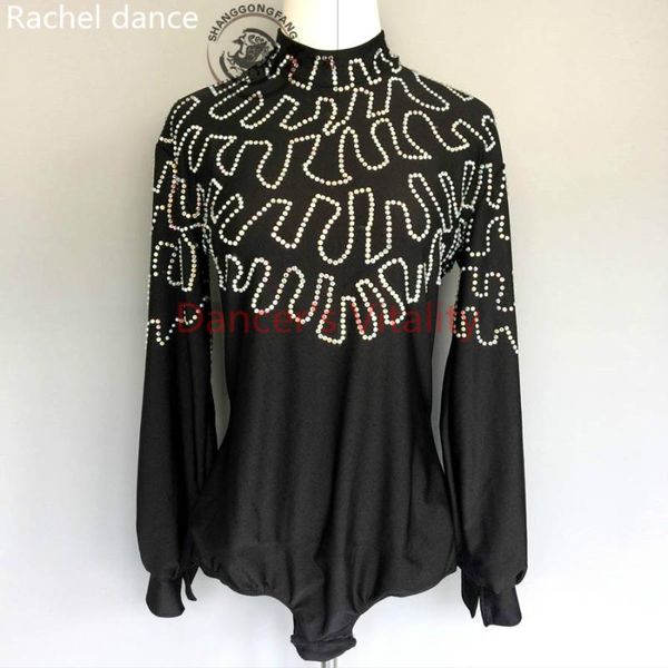 

2021 new wholesale custom-made men boy latin dance shirt dresses ballroom rumba cha-cha latin boys dance wear, Black;red