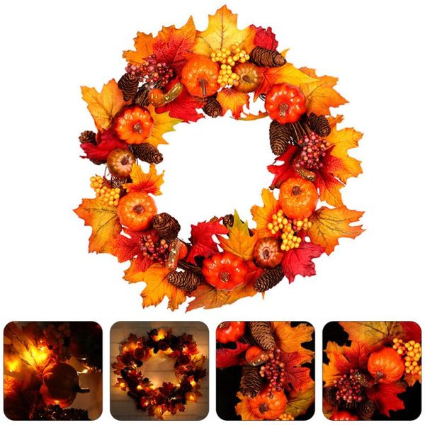 

1pc garland delicate creative pumpkin exquisite wreath for christmas family party door indoor outdoor