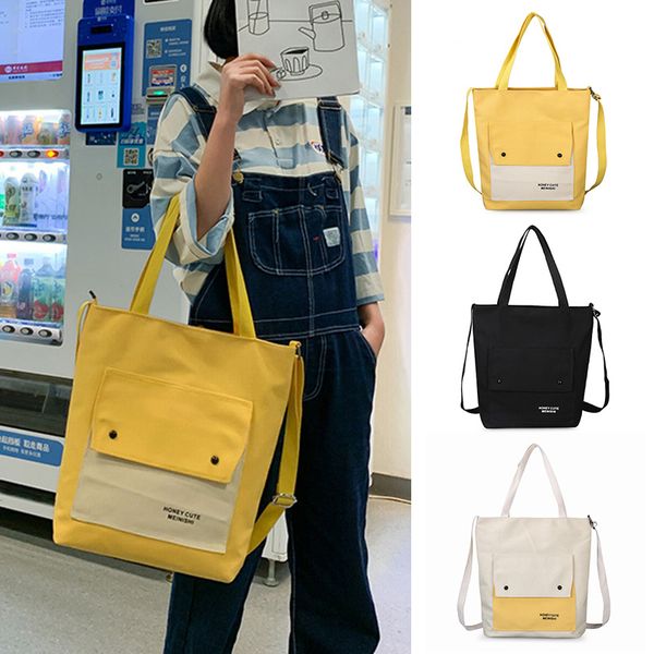 

casual canvas zipper bag large capacity handbag single shoulder bag for women new