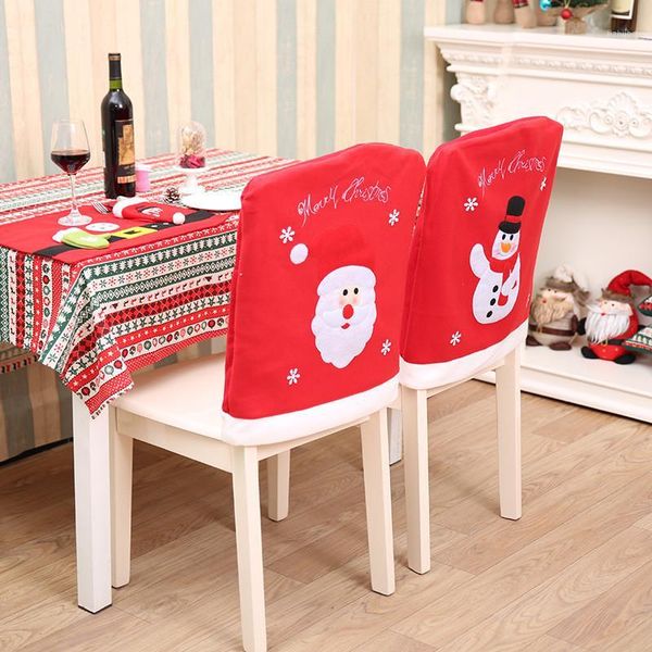 

4pcs santa claus cap chair cover christmas dinner table party chair back covers christmas decorations for home 20181