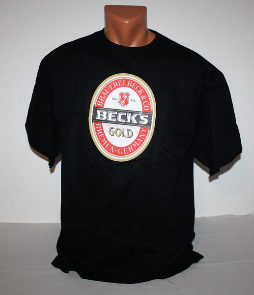 

becks gold bier beer t-shirt shirt herren man men gr. xl schwarz sommer neu ovp sport hooded sweatshirt hoodie