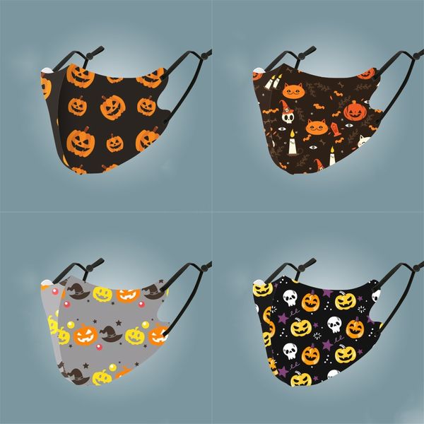 

cartoon mask fashion anti fog dust wind face mask warm beard teeth bear print mouth masks party mouth mask#590, Black