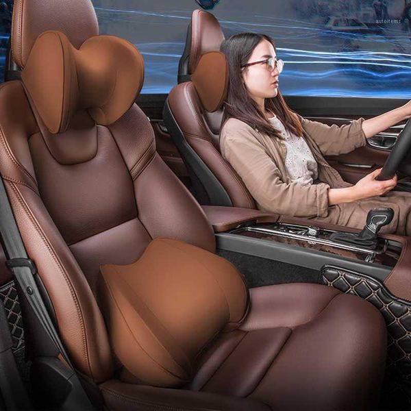 

car neck pillows memory cotton leather breathable auto car neck rest headrest cushion pillow interior accessories1