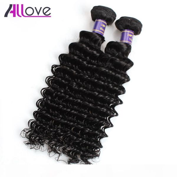 

deep wave virgin hair extensions wholesale 8a brazilian hair wefts 5bundles unprocessed human hair bundles peruvian indian malaysian, Black