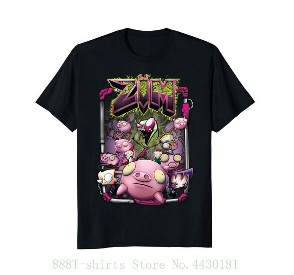

women's tee invader zim rubber piggy army t shirt 2019 summer girl female lady short sleeve shirt sport hooded sweatshirt hoodie