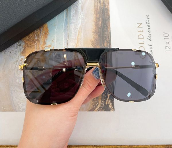 

oversize rectangle sunglasses gold metal dark grey lens sun glasses for men uv eyewear with box, White;black