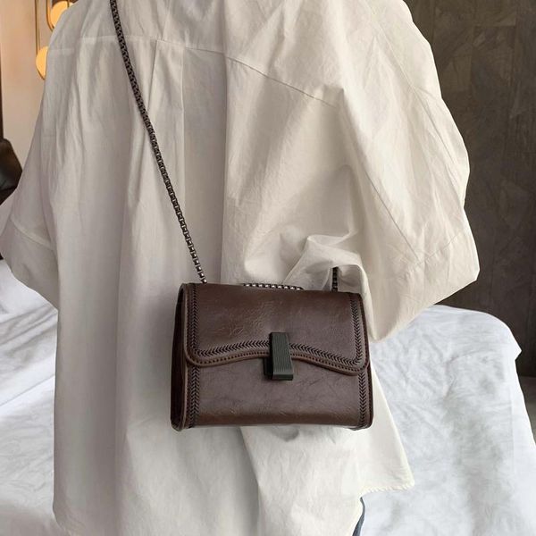 

high-end bag female 2020 new web celebrity korean chain small bag fashion simple retro single-shoulder cross-body