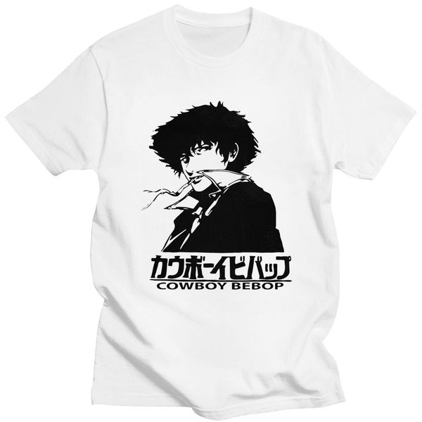 

спорт удивительный аниме cowboy bebop футболка для мужчин o-образным вырезом с коротким рукавом manga вентилятора футболка 100% хлопок spike