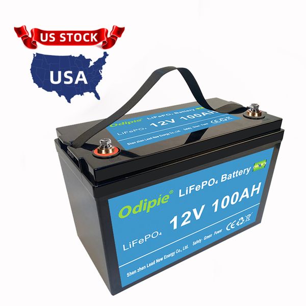 

2022 new lifepo4 12v 100ah lithium batteries pack deep cycle rechargeable lithium ion phrosphate battery for rv golf cart backup solar power