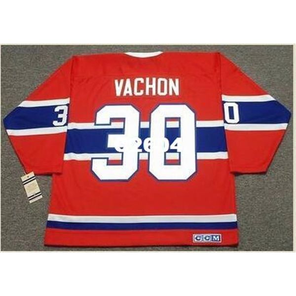 

men #30 rogie vachon montreal canadiens 1968 ccm vintage retro away hockey jersey or custom any name or number retro jersey, Black