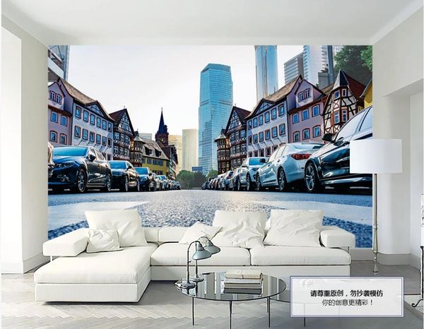 

custom p mural wallpaper 3 d european architecture side street scenery living room home decor 3d wall murals wallpaper for walls 3 d