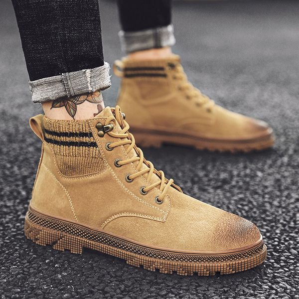 

martin boots boot winter desert short boots hight-worker boot versatile combat snow lady shoes -40, Black