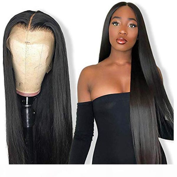 

natural straight 360 lace wig pre plucked natural hairline with baby hair 100% unprocessed brazilian remy hair for black women, Black;brown
