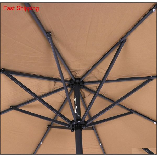 

10 ft solar powered patio umbrella 24led lights solar umbrella qylznl bde_luck