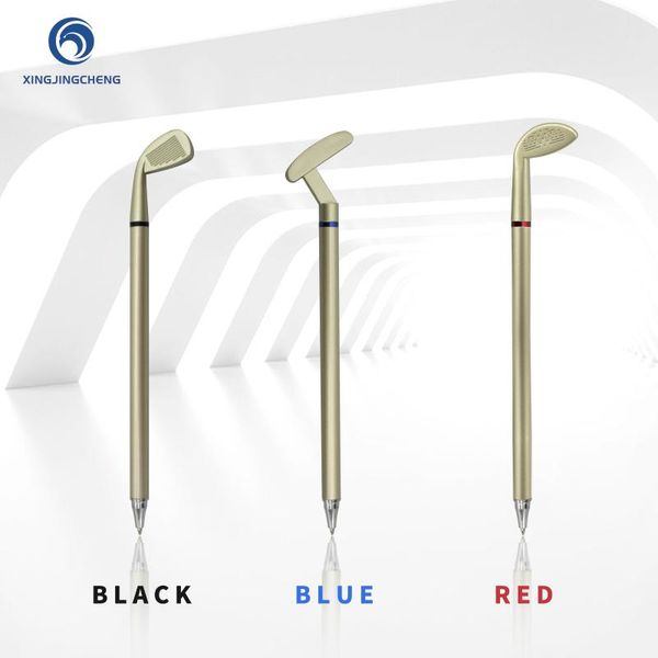 

golf training aids 3 color gel ink pen gift for golfer office signing miniature model club pens abs head blue red black japan