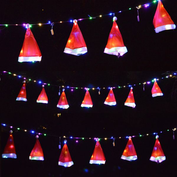 

u6ei4 luminous hat lganq christmas tree pendant led shining luminous christmas color decorations hat lamp pendant