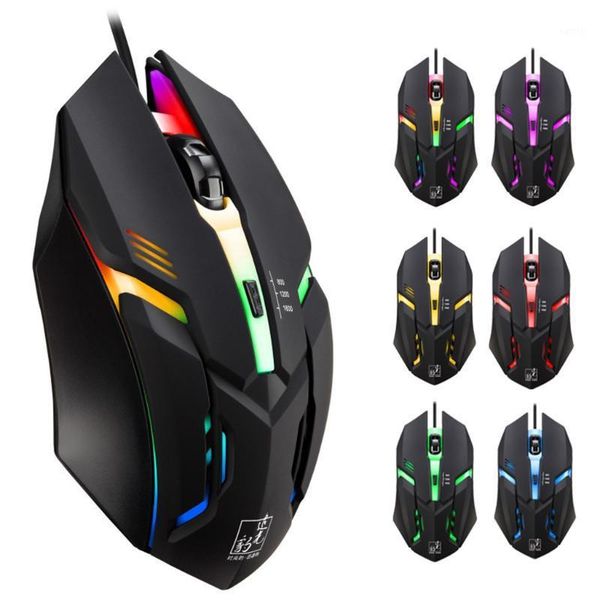 

mice wired 7 colors led light 4 button 1600dpi optical usb ergonomic pro gamer gaming mouse accurate positioning mouse1