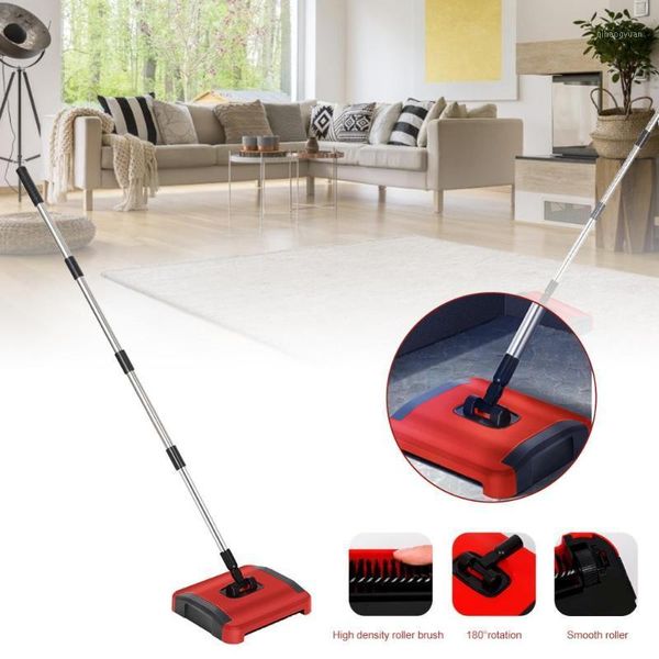 

carpet floor sweeper cleaner hand push automatic broom for home office carpet rugs dust scraps paper cleaning with brush1