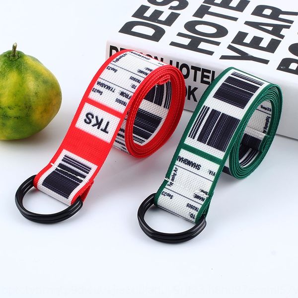 

canvas belt women's harajuku bf style decoration double loop button knitting wide simple jeans and jeansbutton jeansversatile korean je, Black;brown