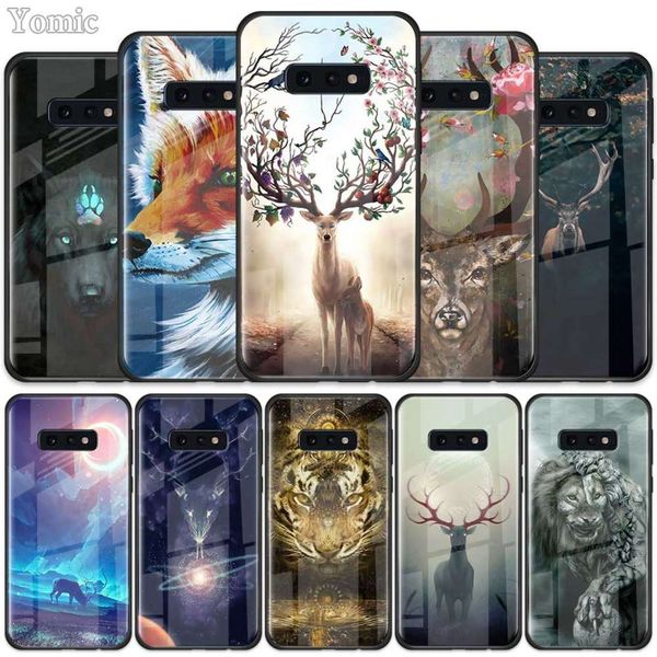 

animal art lion tempered glass is samsung galaxy s20 iron s21 injection 20 super s1010 lite s9 and s8 mobile phone shell